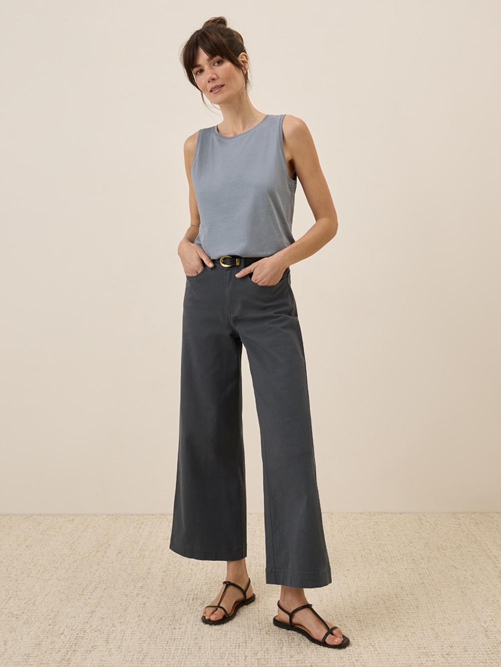 ‼️NWOT: Pact Organic Women's Stretch Twill Wide Leg Pant - L